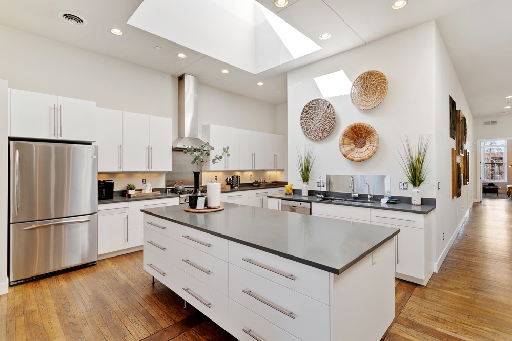 Beautiful Chef's Kitchen with Stainless Steel Appliances
