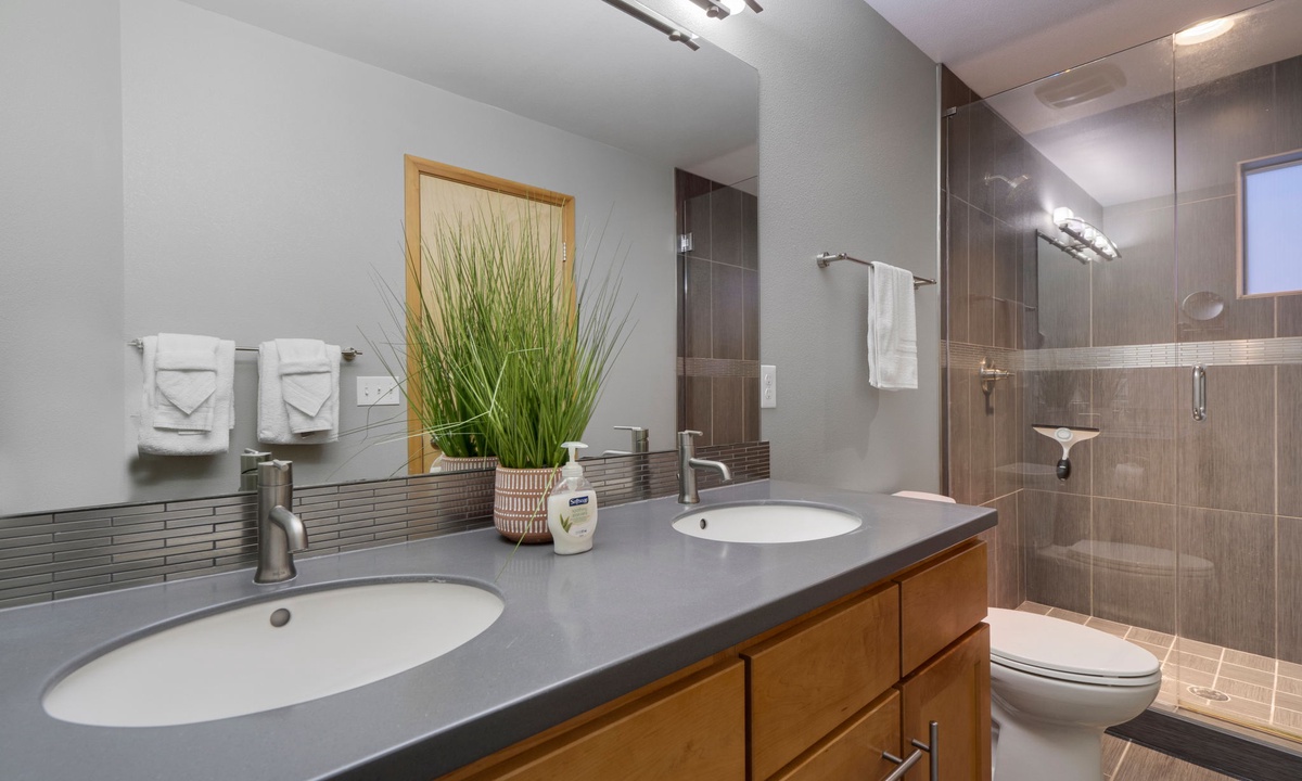 Bathroom 3 | En-suite 3/4 Bath with Double Vanity (second level)