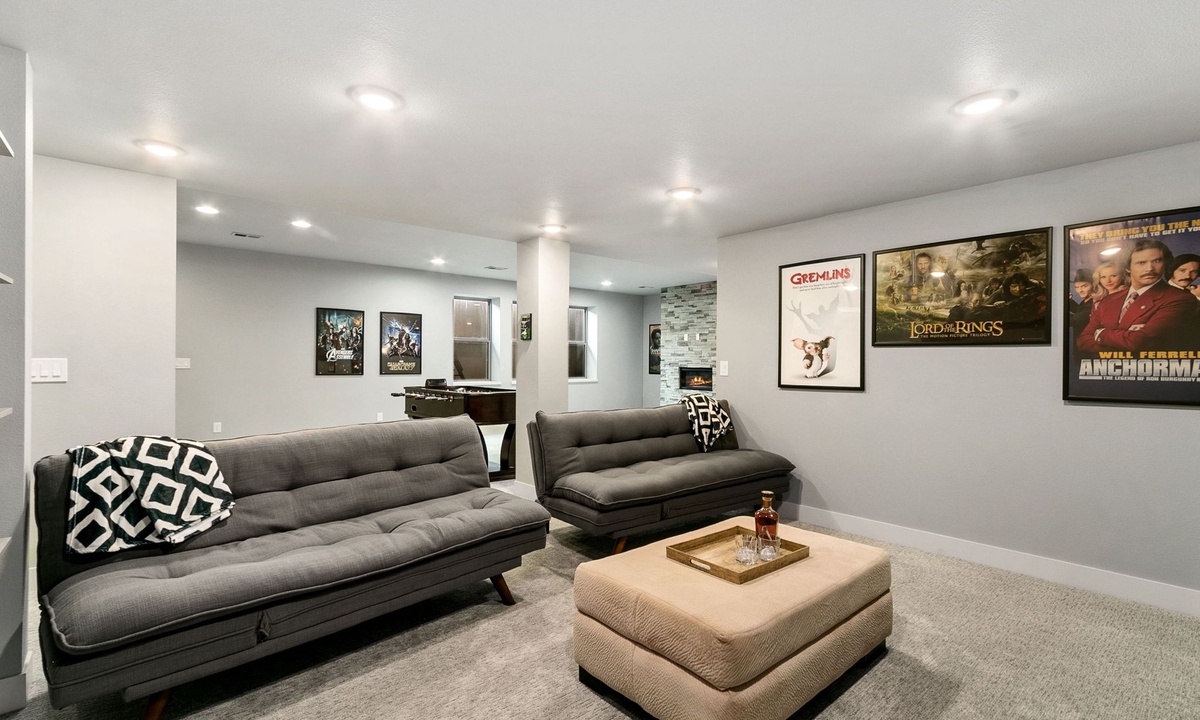 Media Game Room | Movies, Games, Wet Bar | Perfect for families!