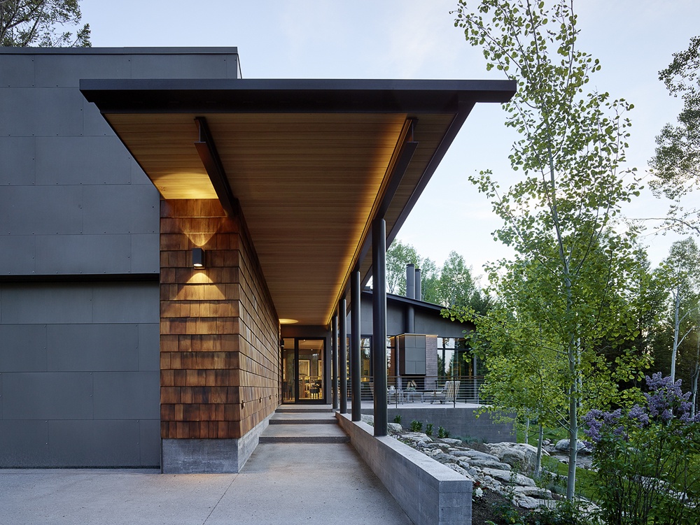 Front Entry - Main House - Fish Creek Compound - Wilson, WY - Luxury Villa Rental