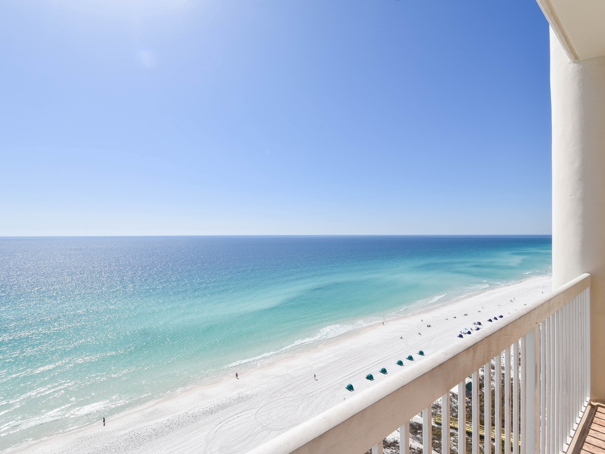 Silver Beach Towers West 1703 - Balcony with Stunning Gulf Views