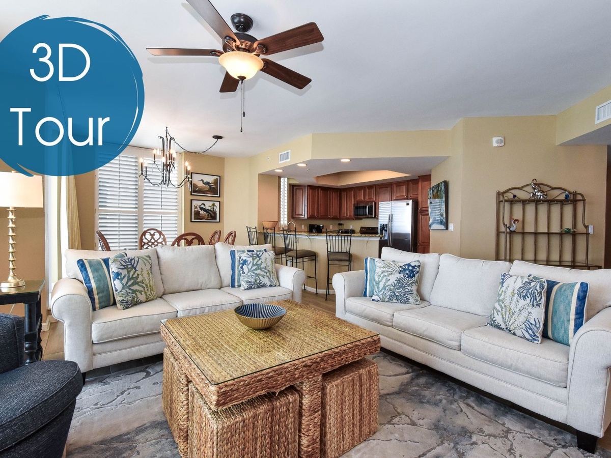 Silver Beach Towers West 1406 - Living Area