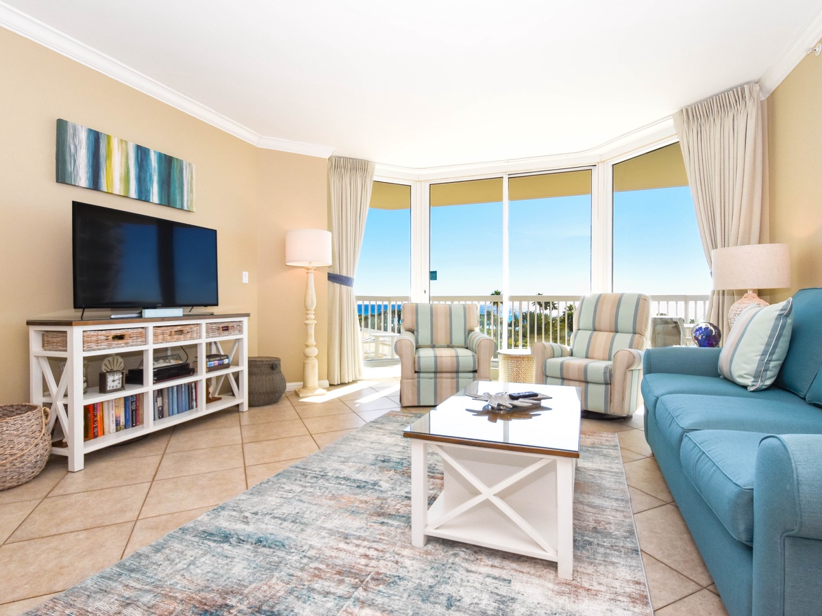 Silver Shells St. Croix 402 - Living Area with Balcony