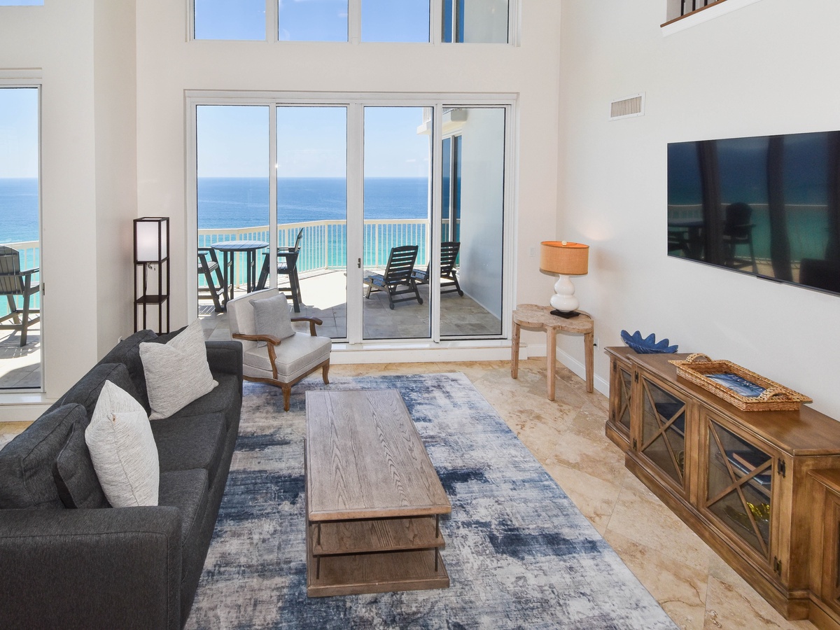 Silver Beach Towers West Penthouse 1901 - Living Area