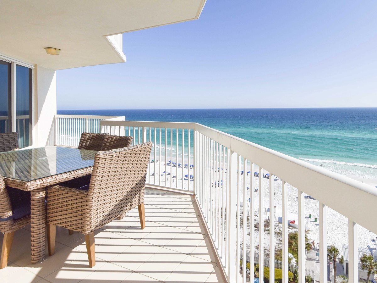 Silver Beach Towers East 1006 - Balcony with Gulf View