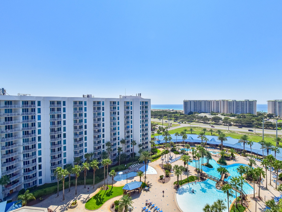 The Palms of Destin 21203 - Balcony View of Resort Pool and the Gulf