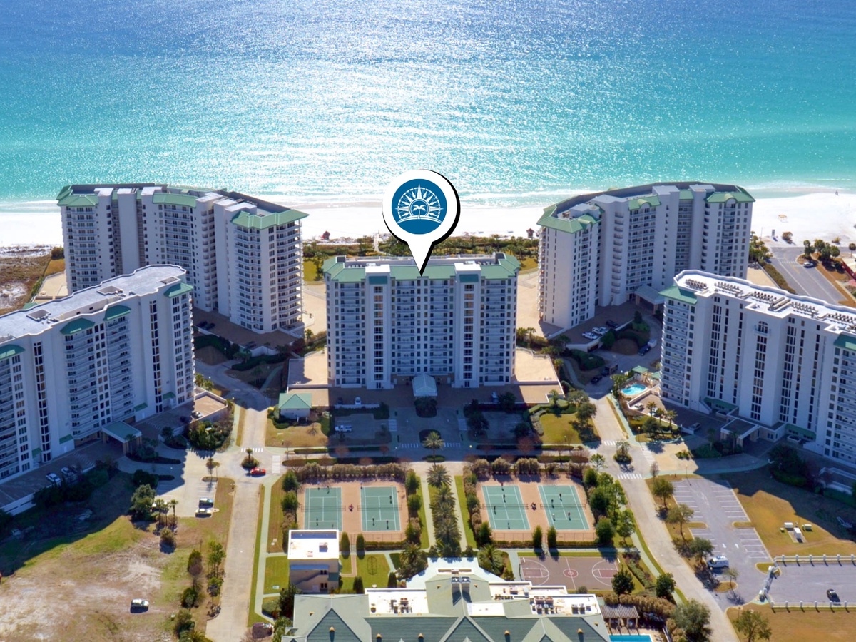 St. Croix is the building located in the middle of the resort