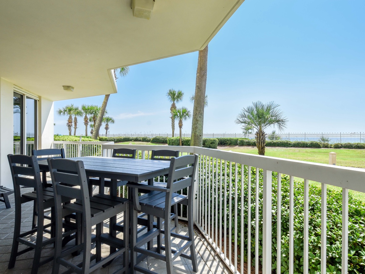 Silver Beach Towers West 106- Patio View