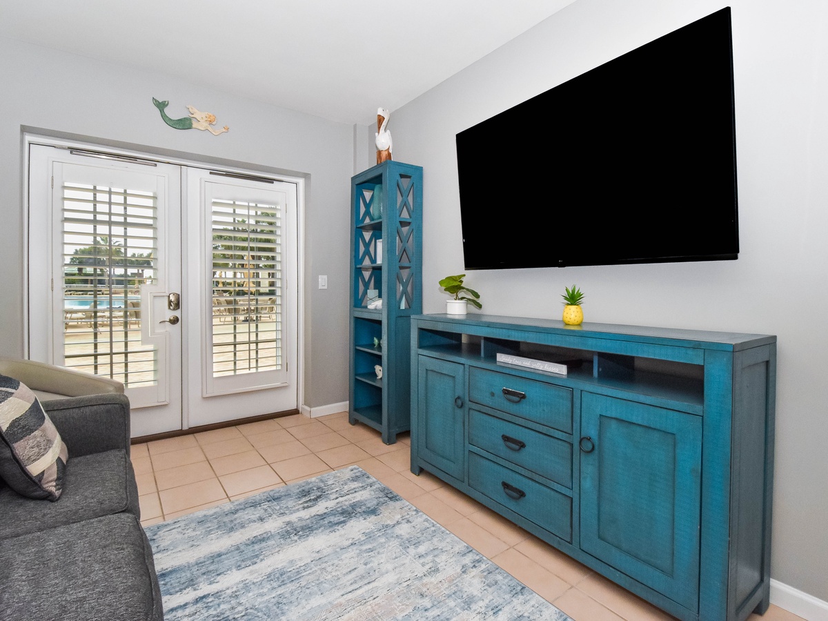 Silver Shells St. Croix Cabana 8 - Living Area with Flat Screen TV