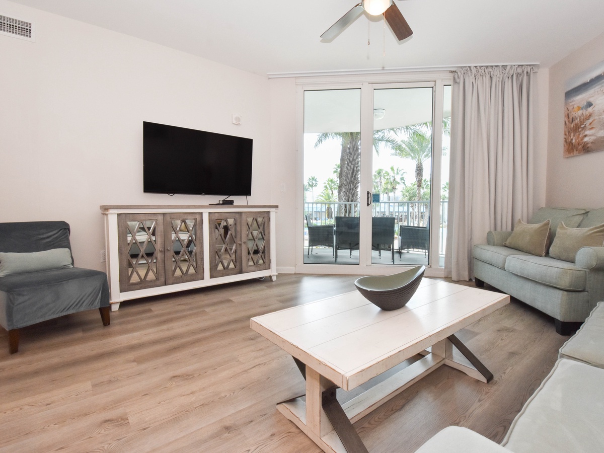 The Palms of Destin 1209 - Living Area with Balcony Access