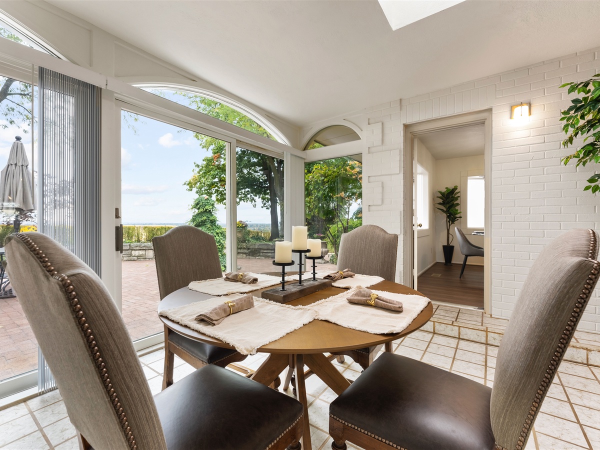 Enclosed Patio Dining Area