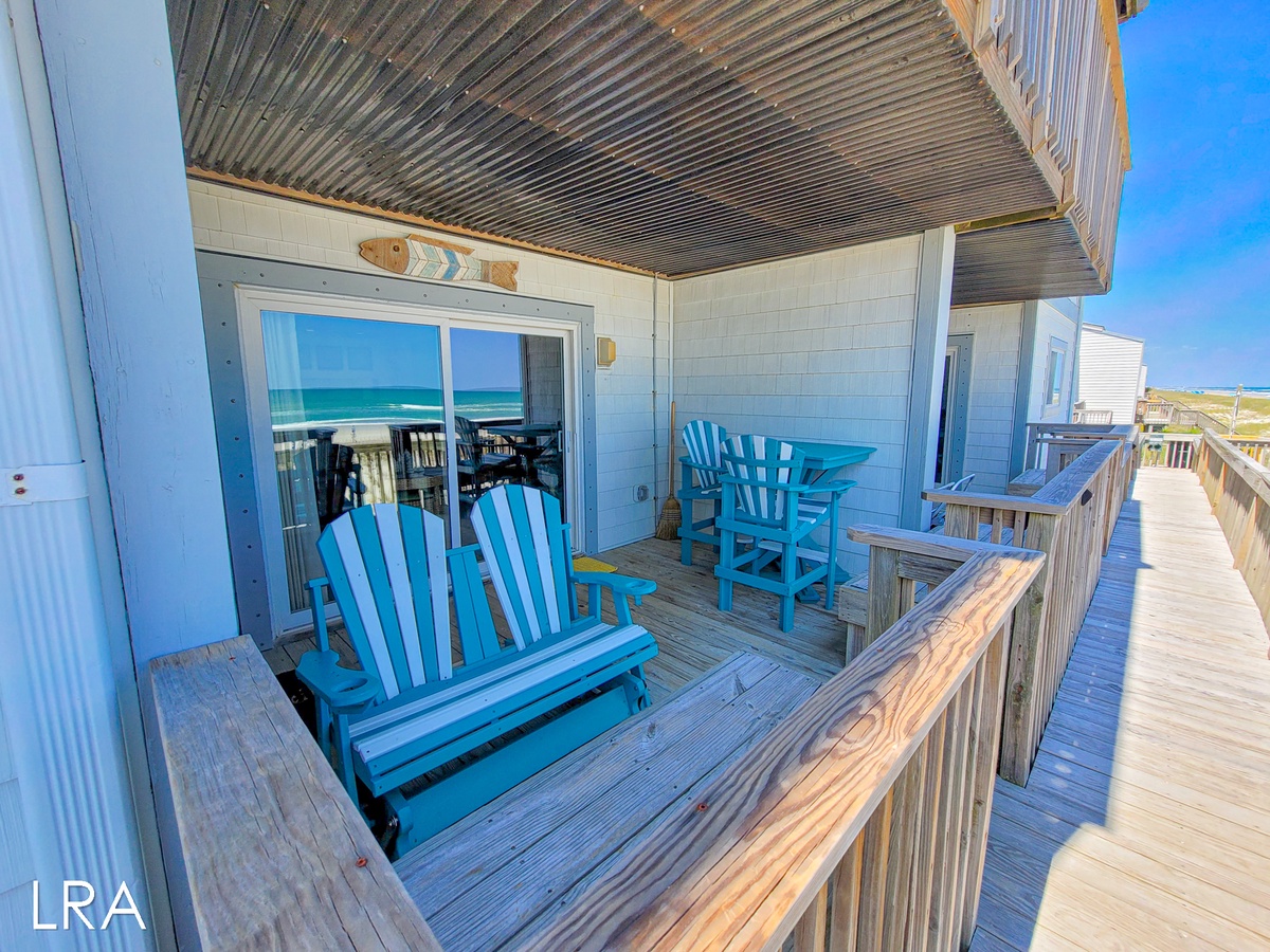 Covered Oceanfront Deck - 30