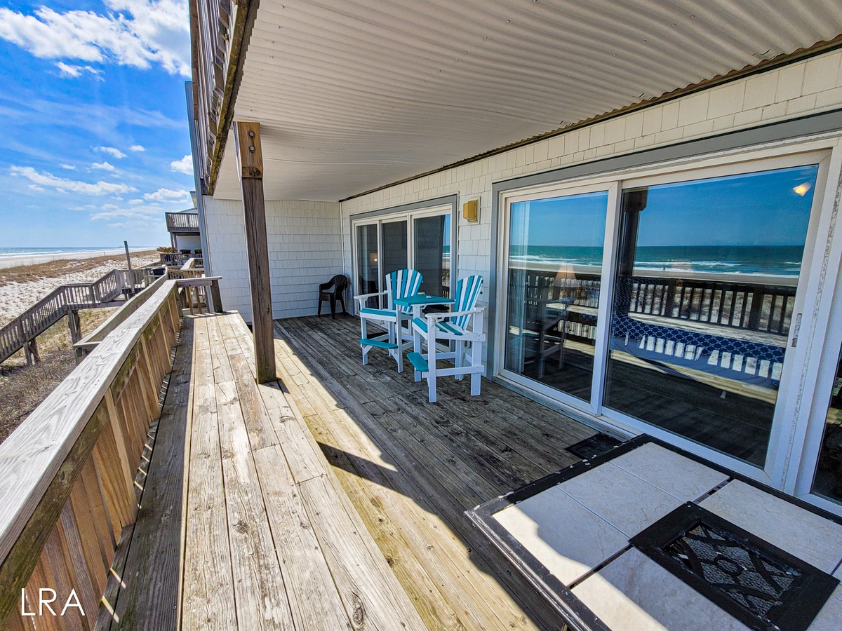 Covered Oceanfront Deck - 36