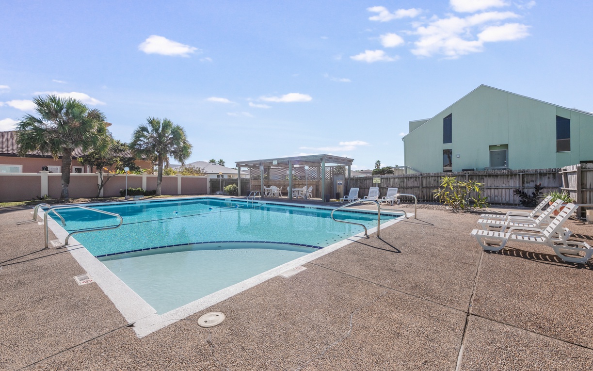 Dive into crystal-clear waters and soak up the sun on comfortable loungers in your private pool oasis.