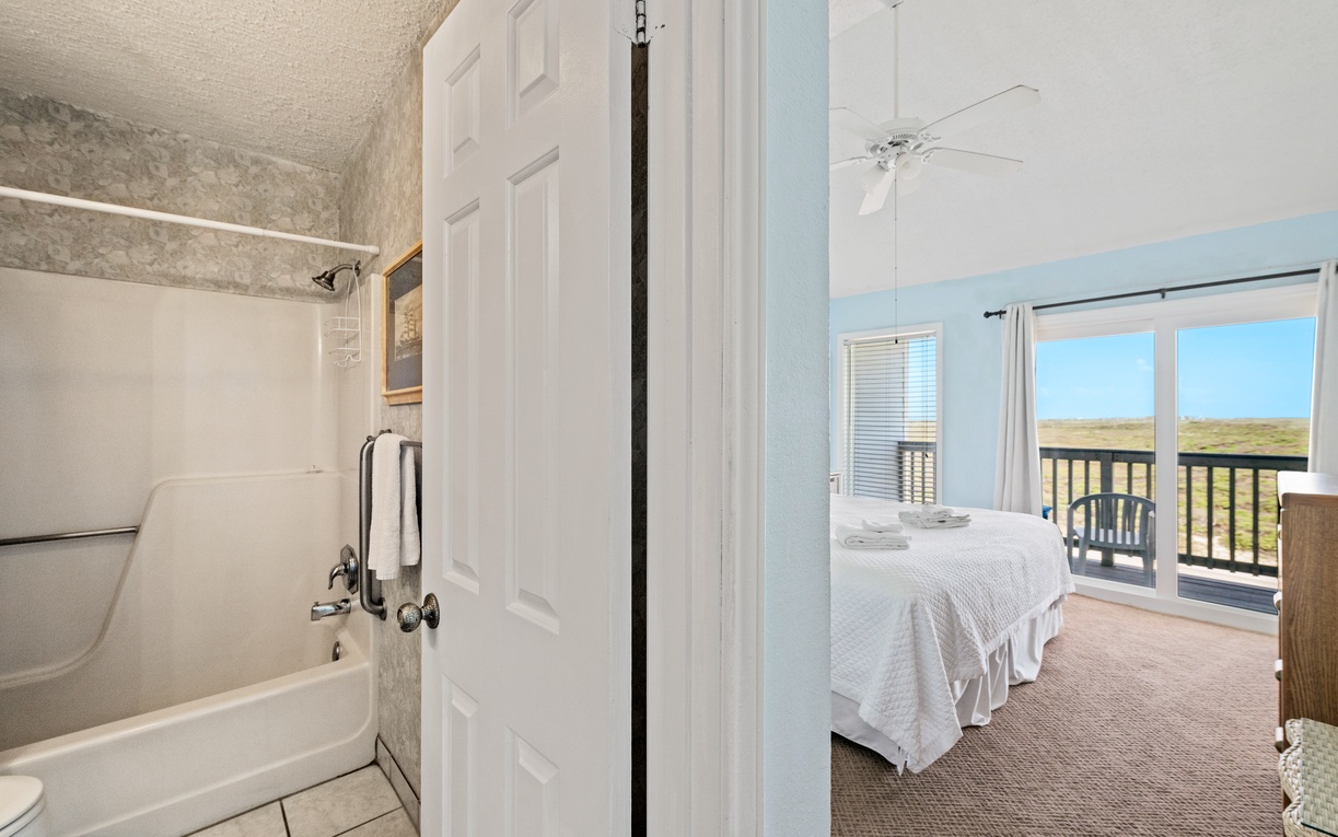 Enjoy added privacy and convenience with an en-suite bathroom located just off the primary bedroom with a king bed.