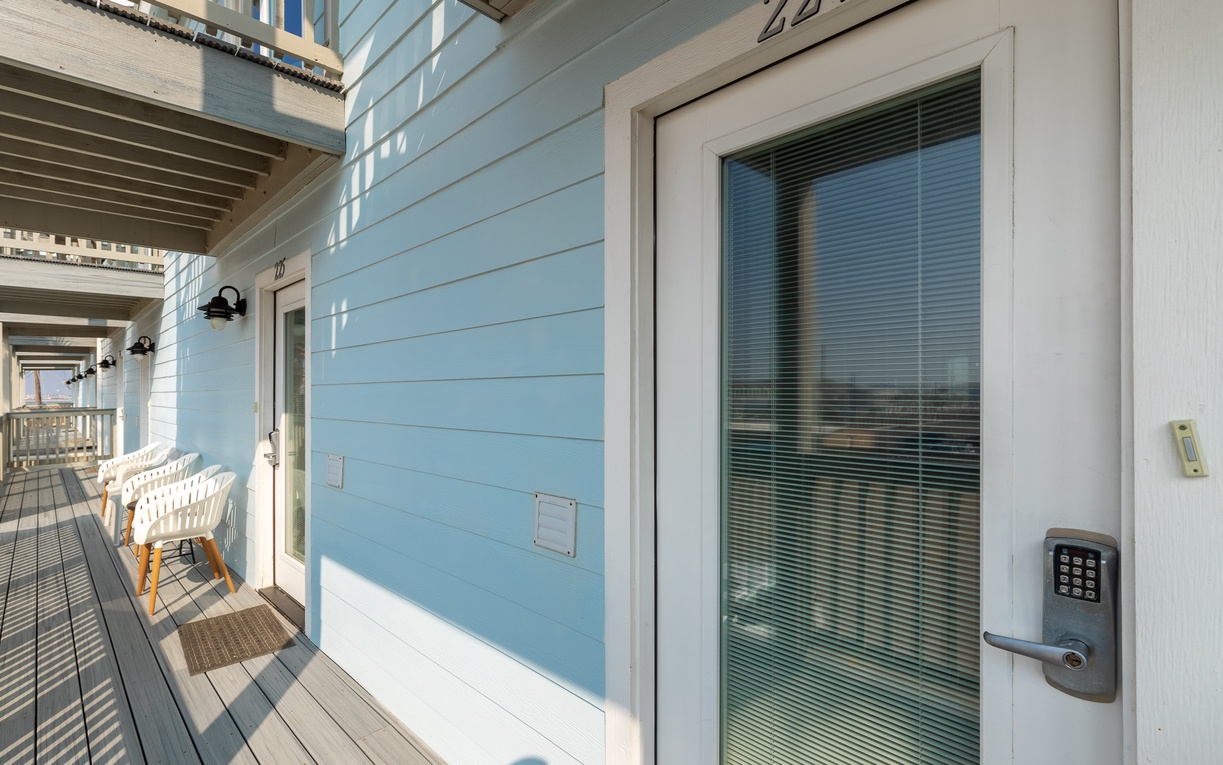 Welcome to your coastal retreat! Step onto your private balcony where beach vibes meet comfort—perfect for morning coffee or evening relaxation.