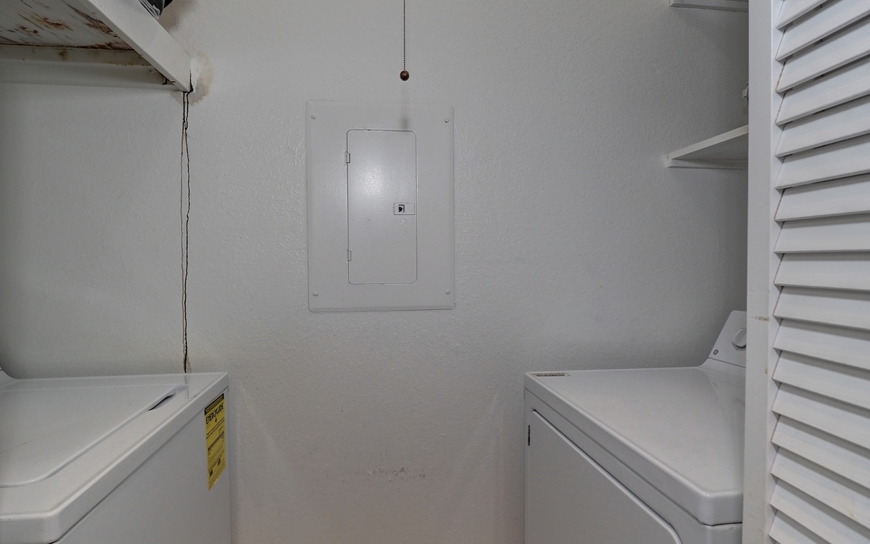 Your own private laundry room with full-sized washer and dryer makes packing light a breeze during your stay.