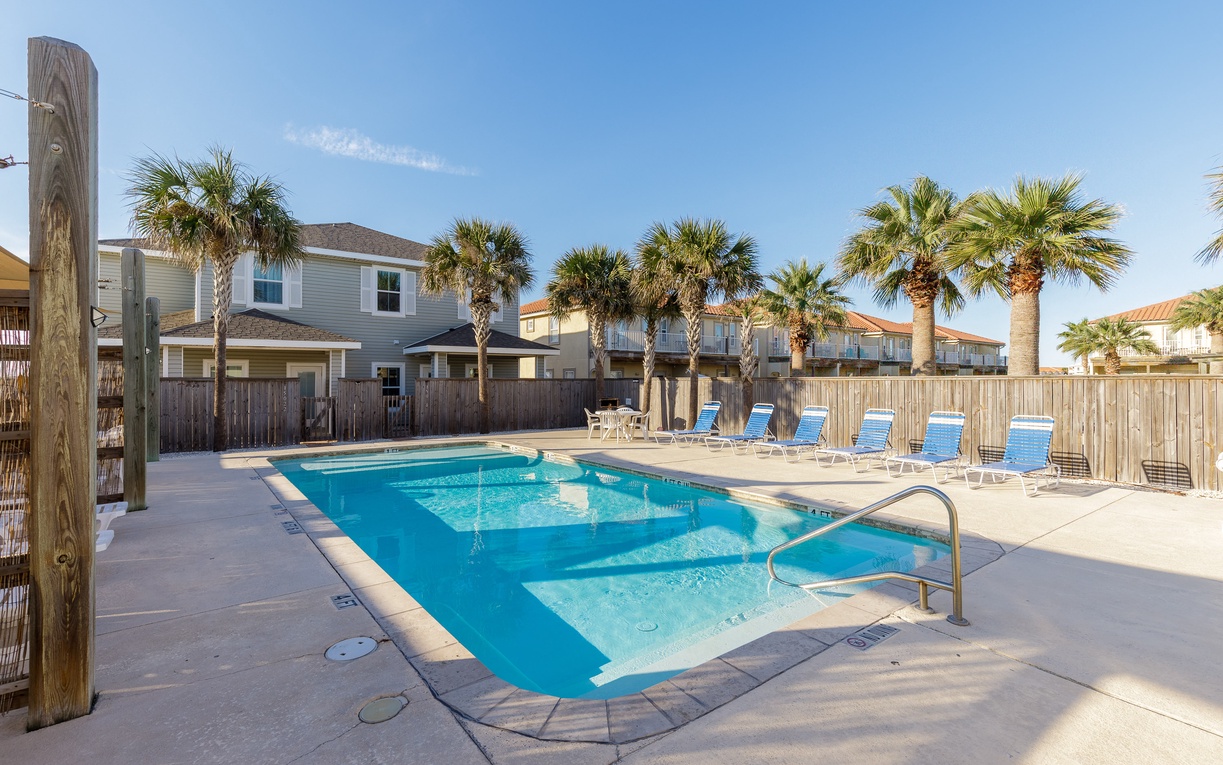 Dive into crystal-clear waters and soak up sunshine by your private pool, surrounded by swaying palms and comfortable loungers.