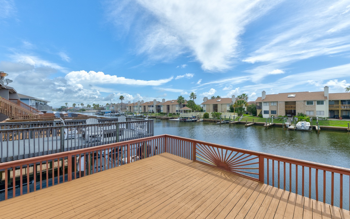 Step out onto your private waterfront deck and soak in stunning canal views. With direct water access and serene surroundings, this peaceful outdoor space invites you to relax and unwind.