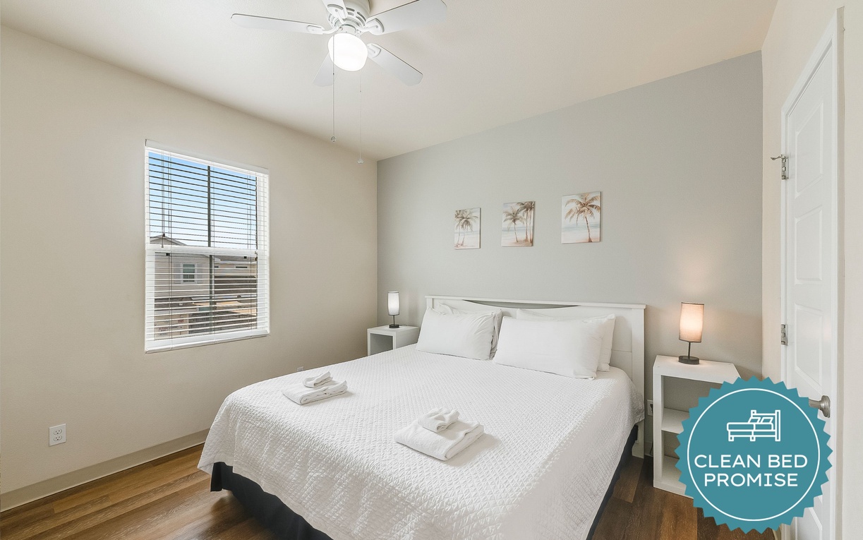 Drift off in this peaceful bedroom with crisp linens and gentle natural light—your perfect retreat after exploring.