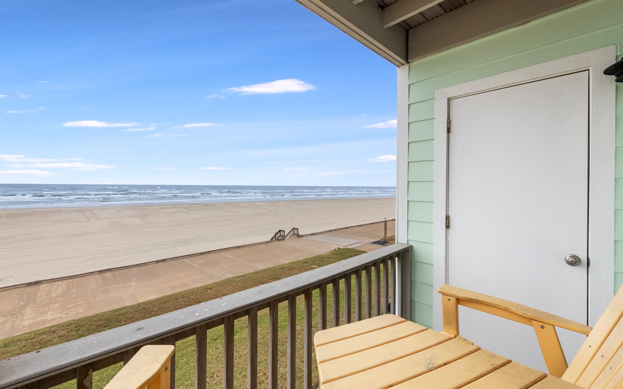 Wake up to two private beachfront balconies off the living room and direct beach access just steps away.
