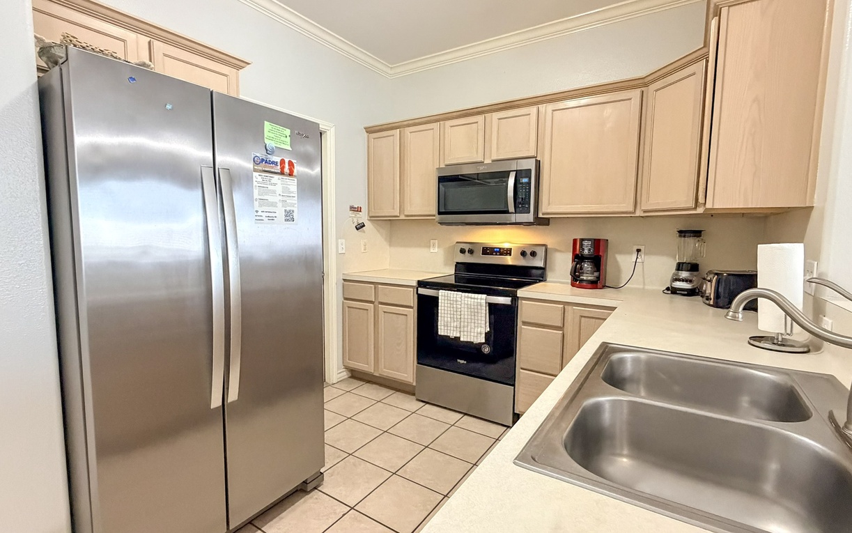 Your fully equipped kitchen features stainless steel appliances and everything you need to prepare delicious meals during your stay.