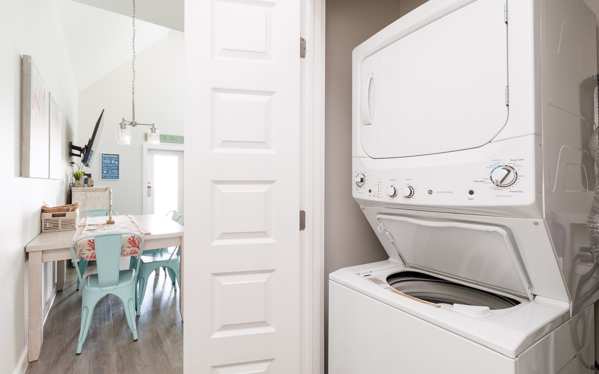 Your in-unit washer and dryer make it easy to pack light and keep fresh throughout your stay.