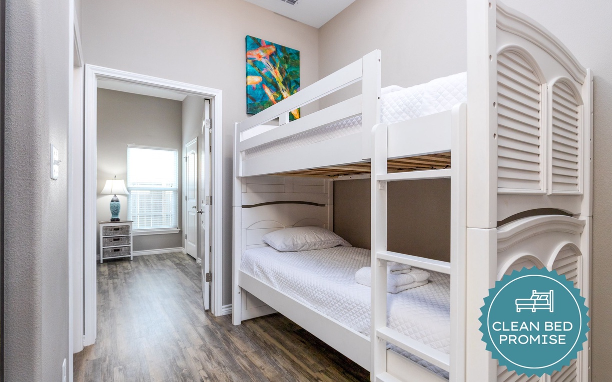 Your cozy bunk room offers comfortable sleeping with fresh linens and thoughtful touches, perfect for families or groups sharing memories.