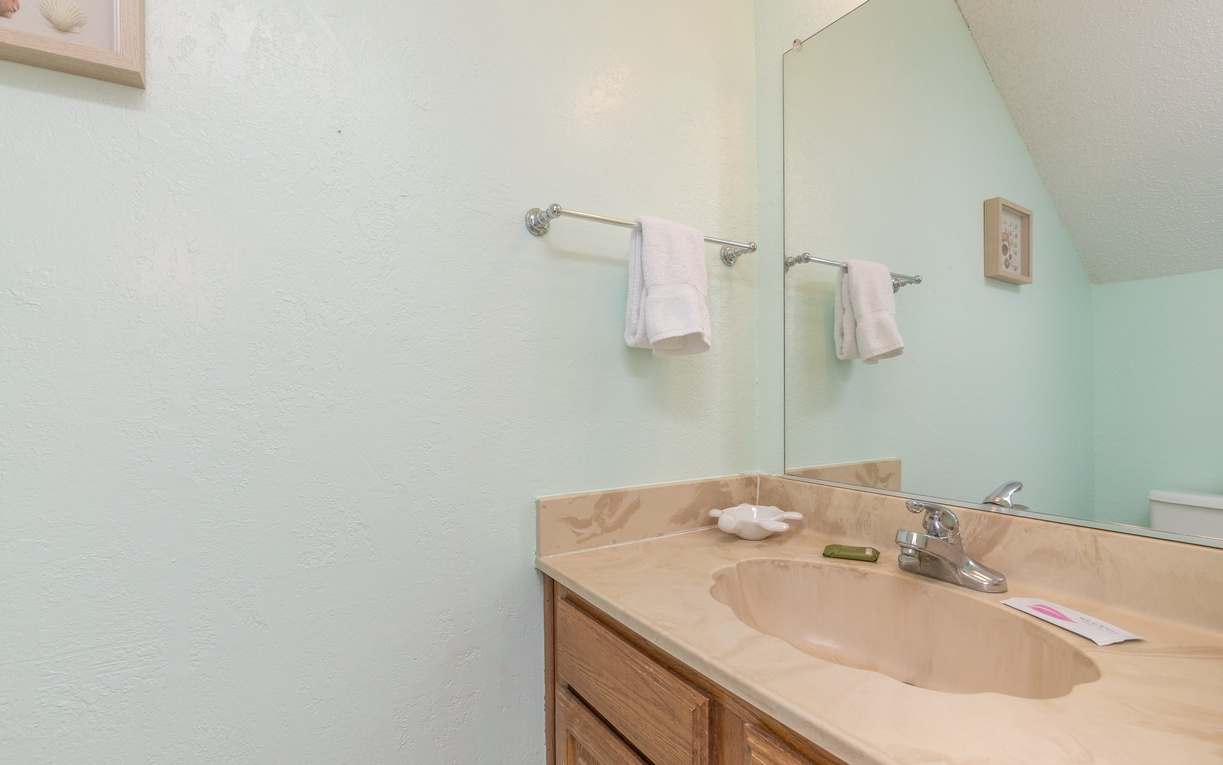 Your private first floor half bathroom.