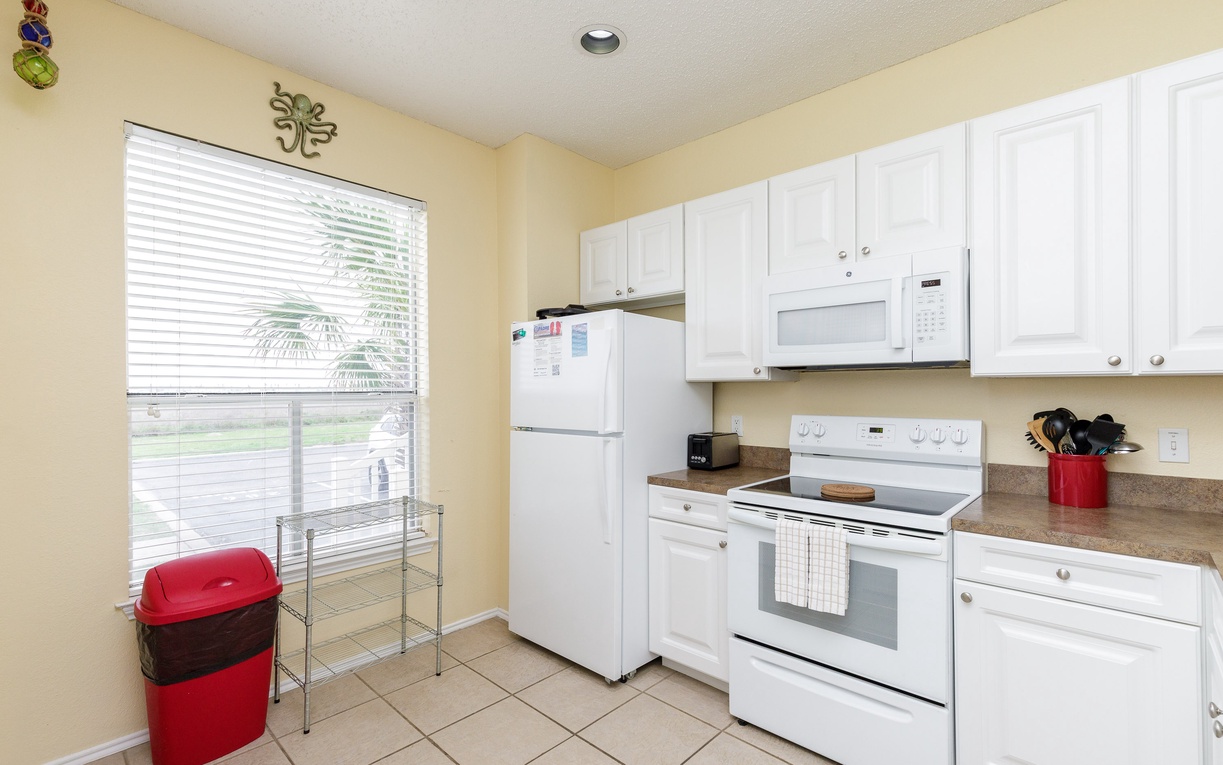 Your fully equipped kitchen features modern appliances and plenty of storage, perfect for preparing meals during your stay.