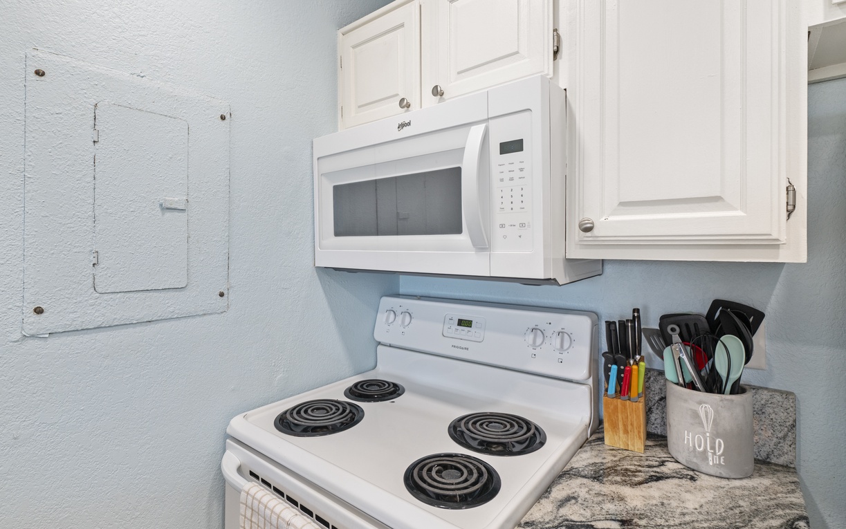 Your fully equipped kitchen features modern appliances and organized storage to make meal prep feel effortless and enjoyable.