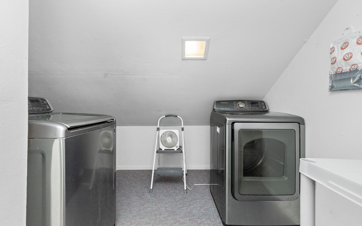 Your dedicated laundry room features full-sized washer and dryer, making longer stays comfortable and convenient.