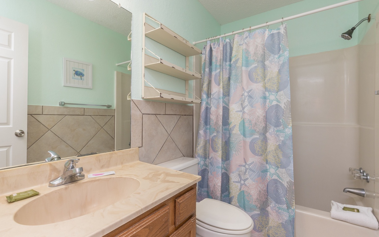Refresh in your primary bedroom's private bathroom