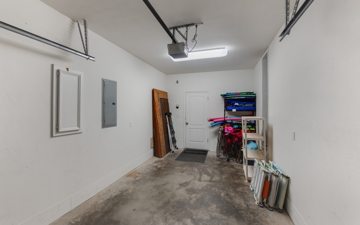 Your private garage offers convenient parking and organized storage space for beach gear and outdoor equipment during your stay.