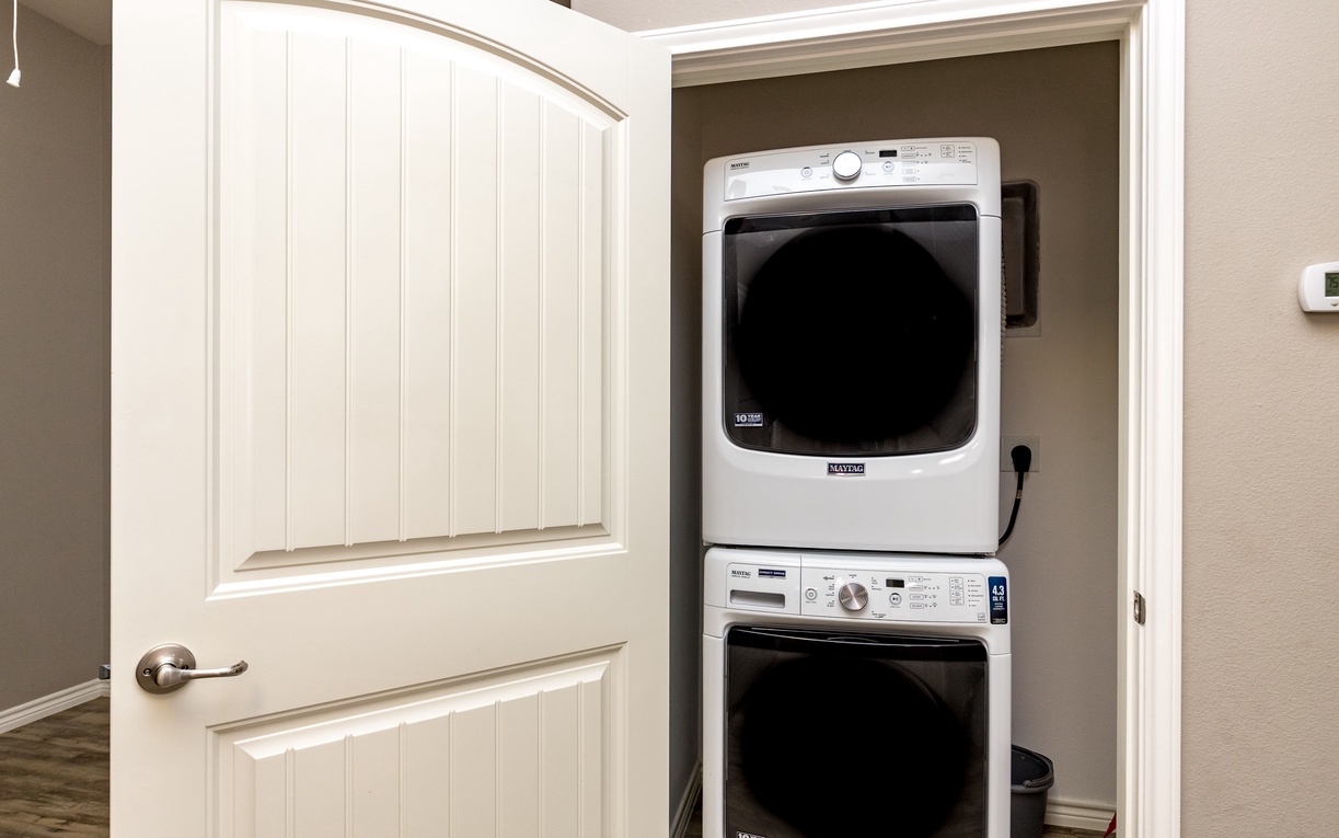 Your in-unit washer and dryer make packing light a breeze, keeping your favorite outfits fresh throughout your stay.