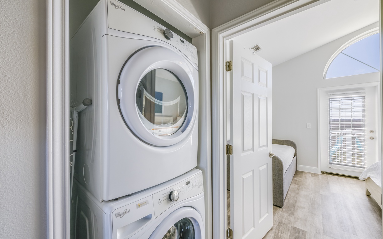 Your in-home washer and dryer make packing light a breeze.