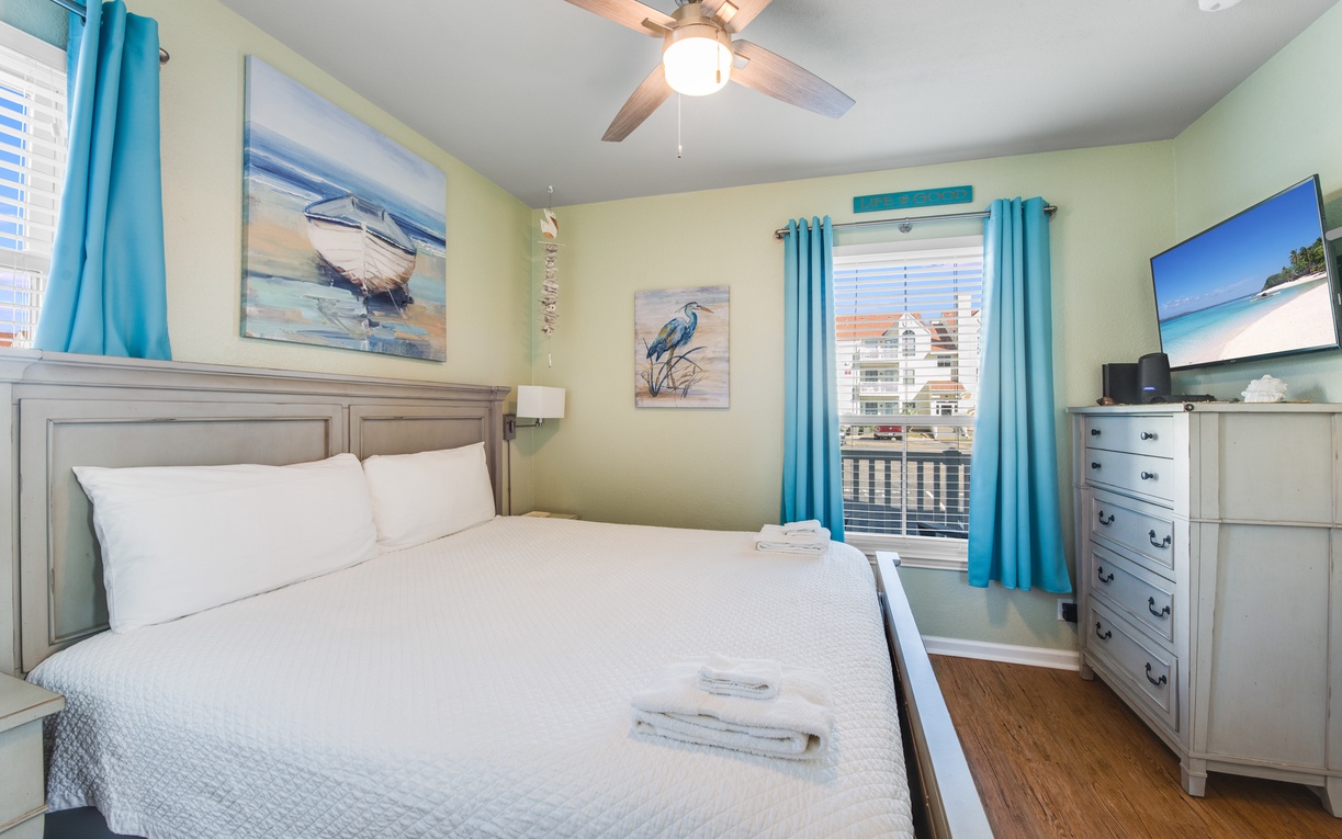 Enjoy the king size bed as you drift off to sleep.