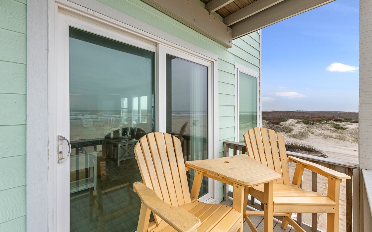 Relax on your private balcony with amazing beach views in multiple directions