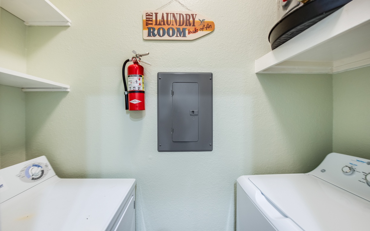 Your private laundry room makes extended stays effortless with full-size washer and dryer at your convenience.