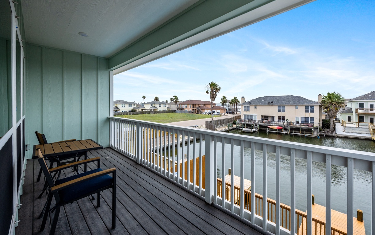 Your private waterfront balcony offers peaceful canal views where you can sip morning coffee while watching boats drift by.