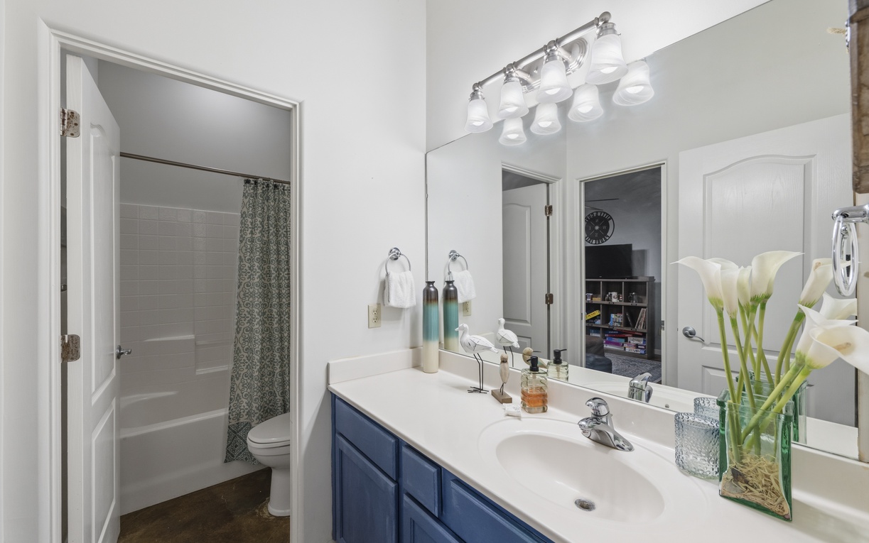 Fresh linens and thoughtful touches in your private bathroom make it easy to unwind after a day of exploring.