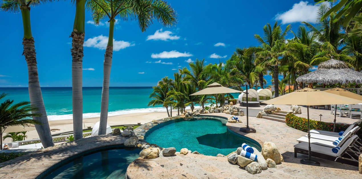Beach and pool view