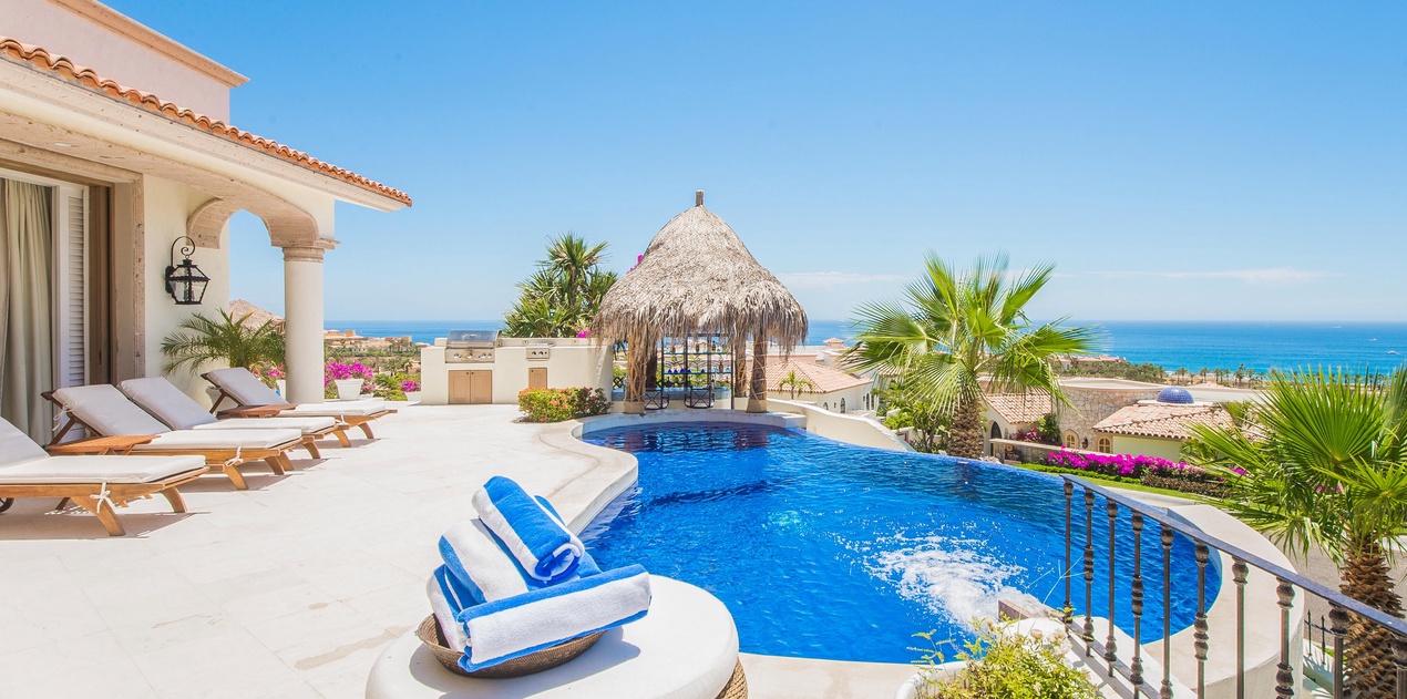 Beautiful patio with infinity pool and palapa-1
