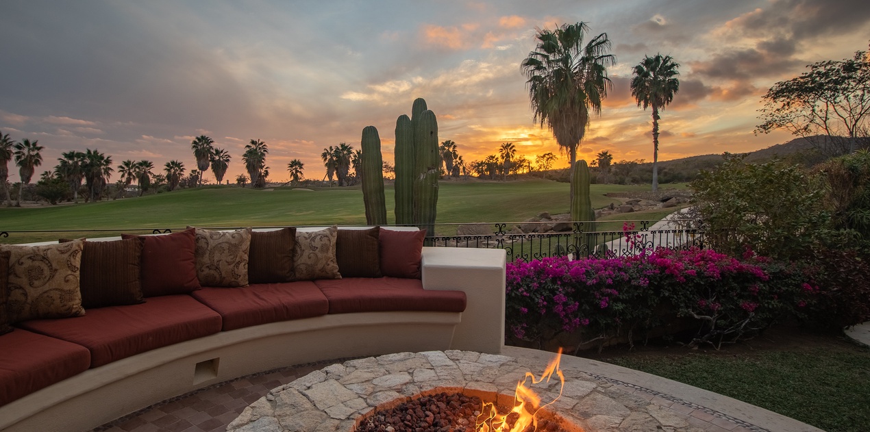 Sit around the cozy fire pit and enjoy a beautiful sunset