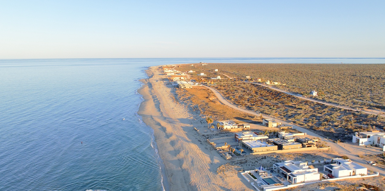 Gorgeous aerial beachfront view