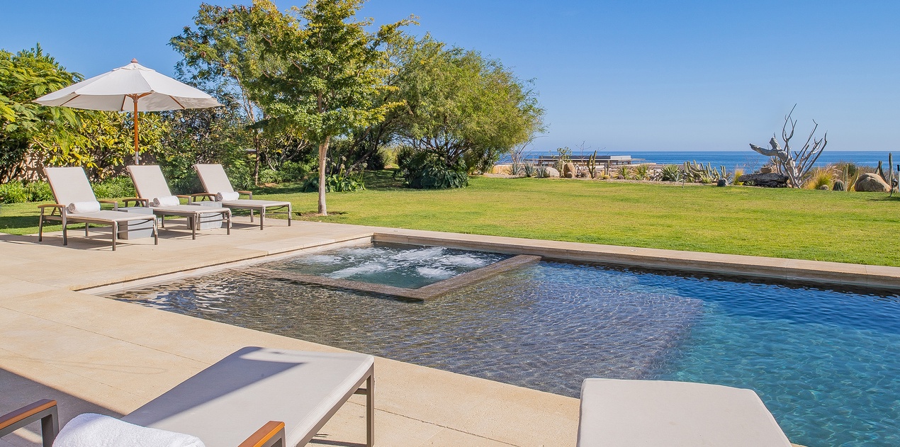 Poolside with ocean view