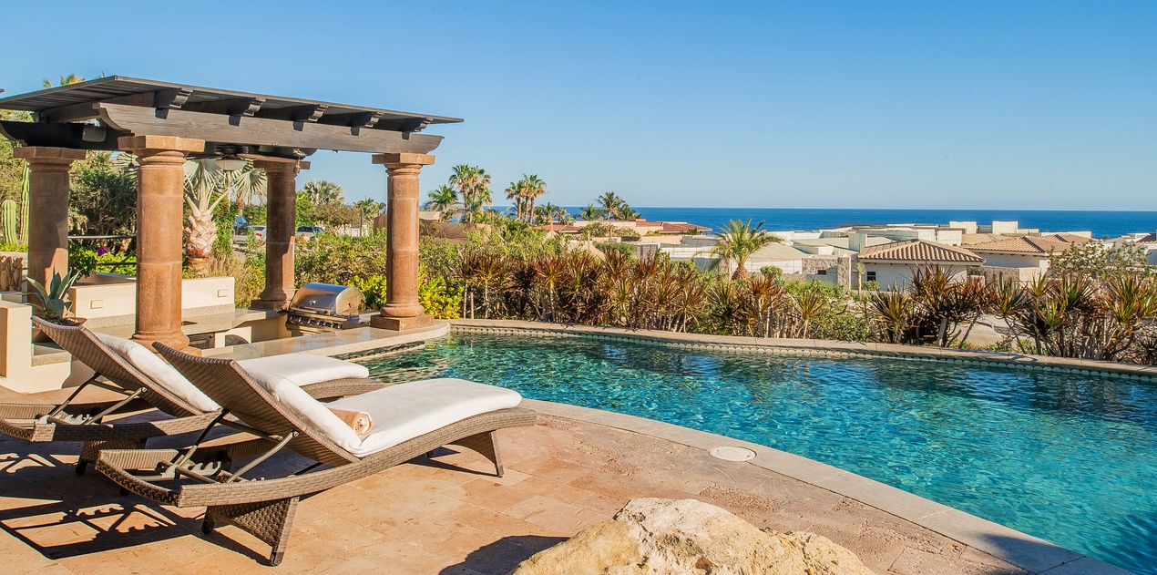 Pool terrace with Sea of Cortez views