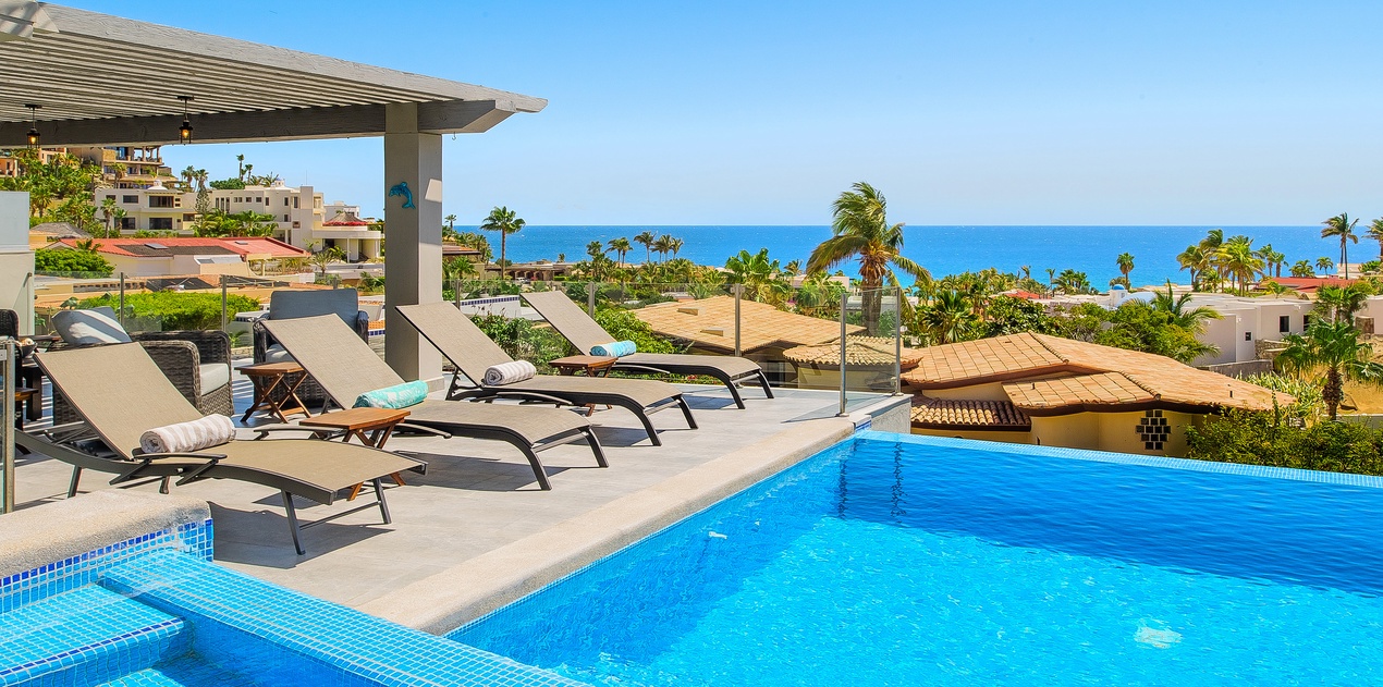 Poolside overlooking an incredible ocean view