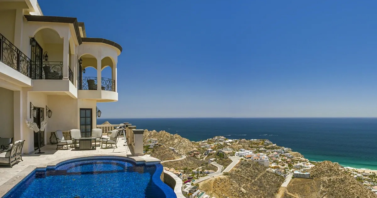 Poolside with ocean view
