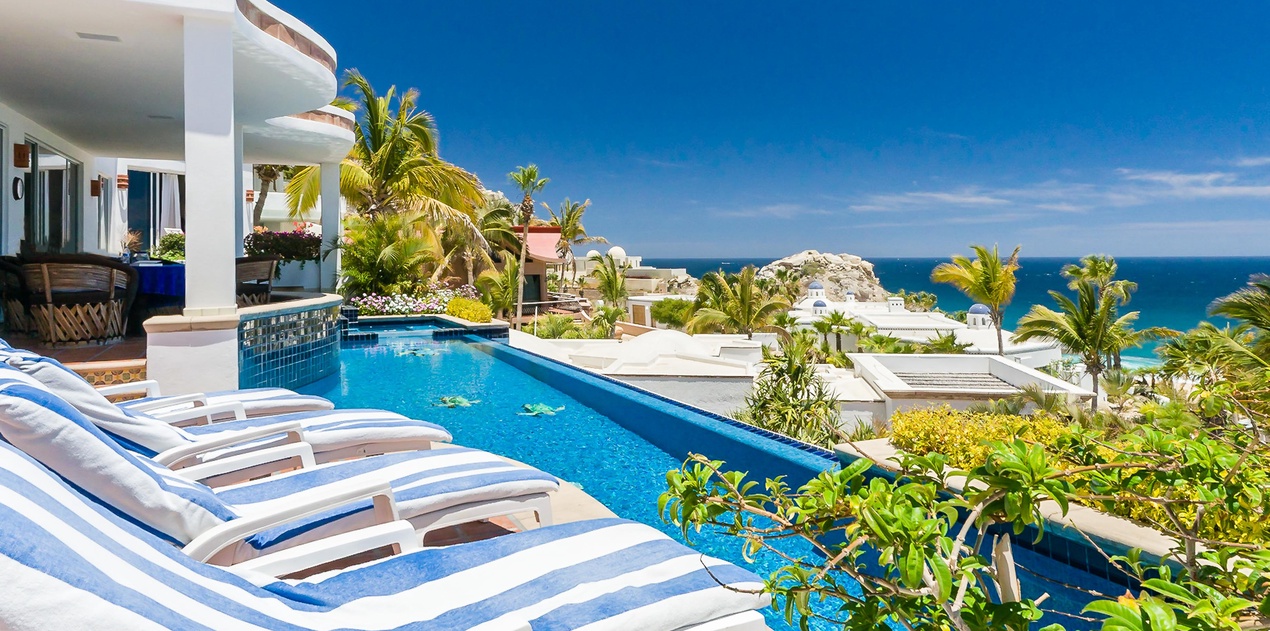 Infinity pool with ocean view